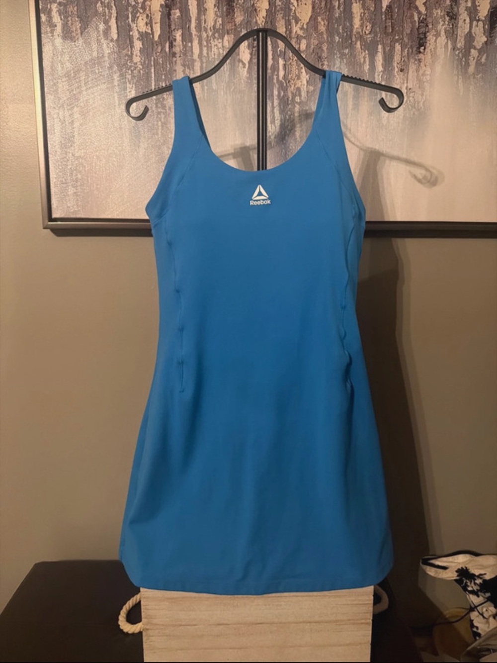 Reebok Bright Blue Athletic Tank Mini Dress